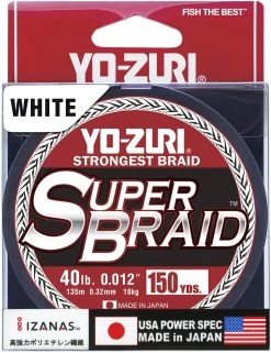 Yo-Zuri SuperBraid 150 Yards, Yellow, Blue, White -Fish Shop 40272565829721